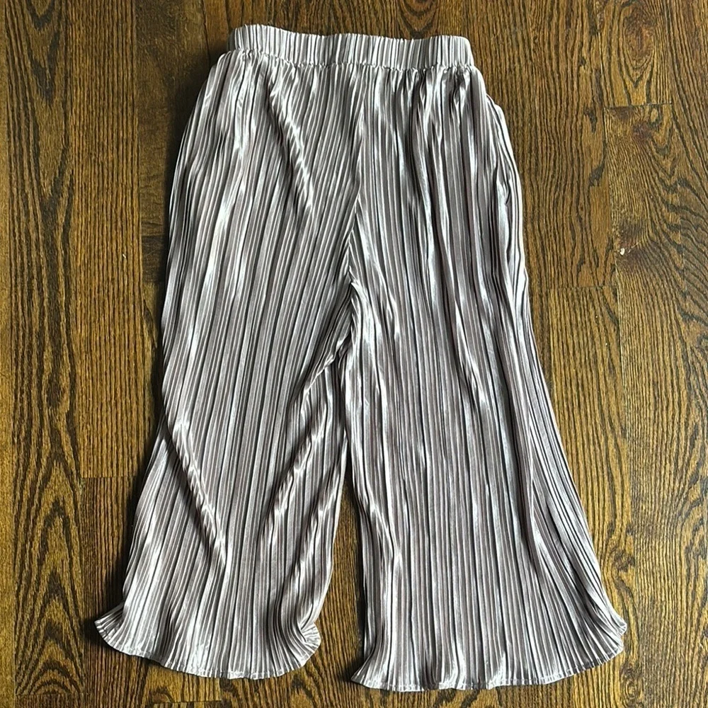 Casual Pleated Pants in Silver